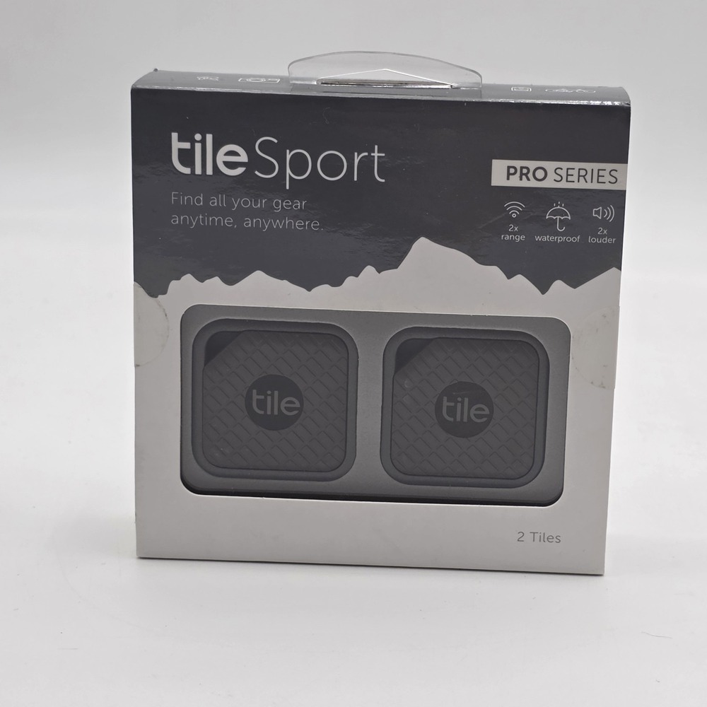 NEW Tile Sport Pro Series Bluetooth Tracker Graphite/Gray - 2 Tiles